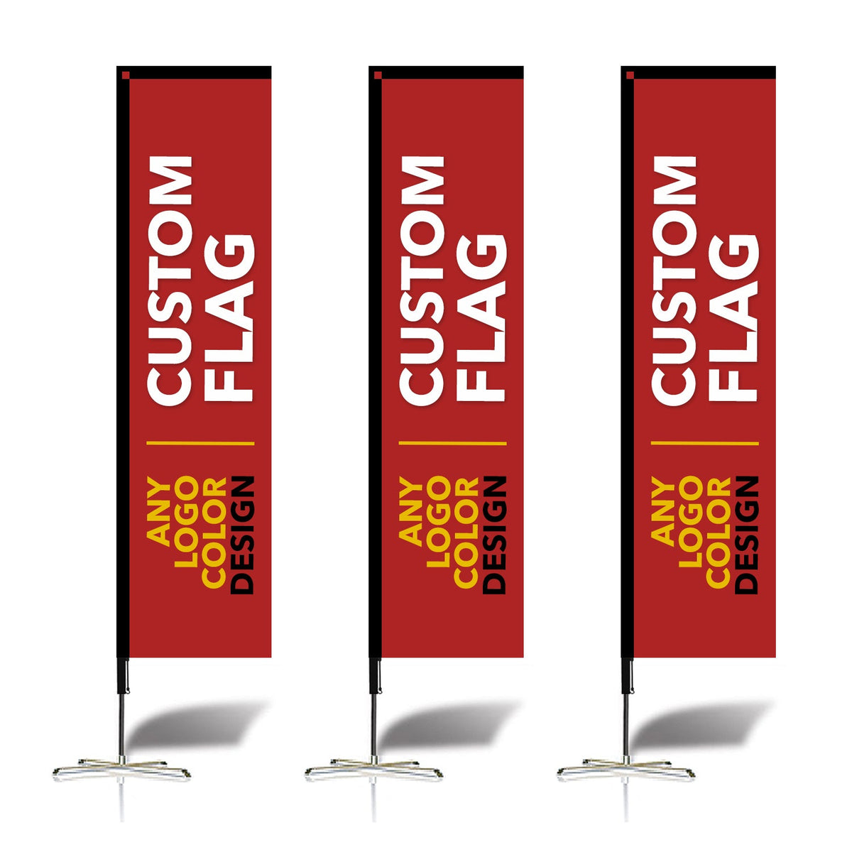 Custom Rectangle Flag 8FT, 10FT, 12FT