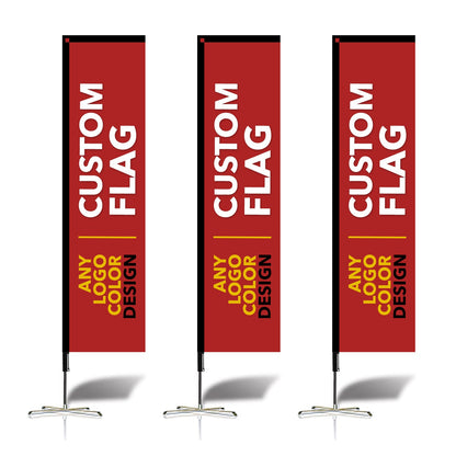 Custom Rectangle Flag 8FT, 10FT, 12FT