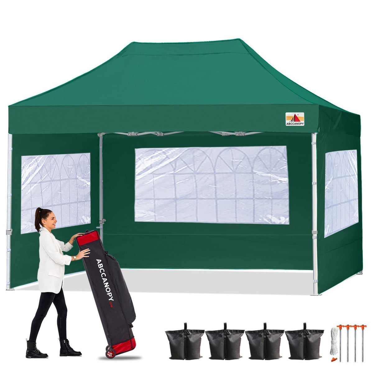 S1 Nova Base™-Lite Canopy with Church Window Sidewalls 8x8, 10x10, 10x15, 10x20