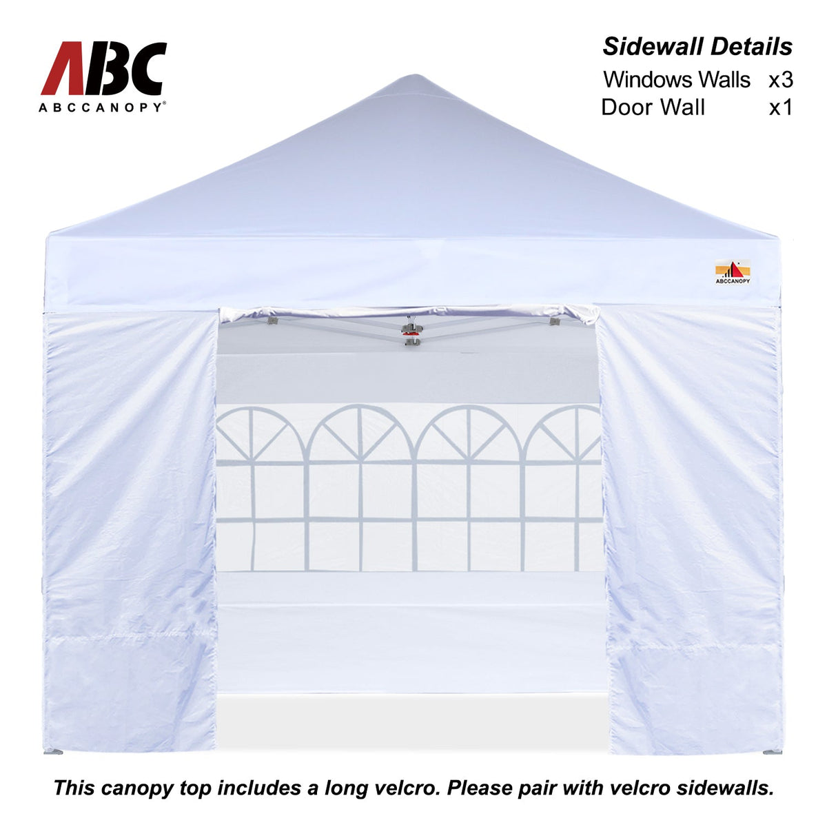 S1 Nova Base™-Lite Canopy with Church Window Sidewalls 8x8, 10x10, 10x15, 10x20
