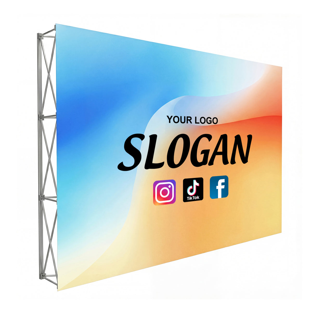 Custom Fabric Pop-up Display Aluminim Frame