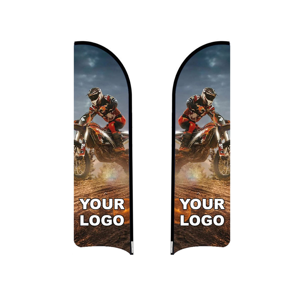 ABCCANOPY Custom Curved Blade Flag 8FT, 10FT, 12FT