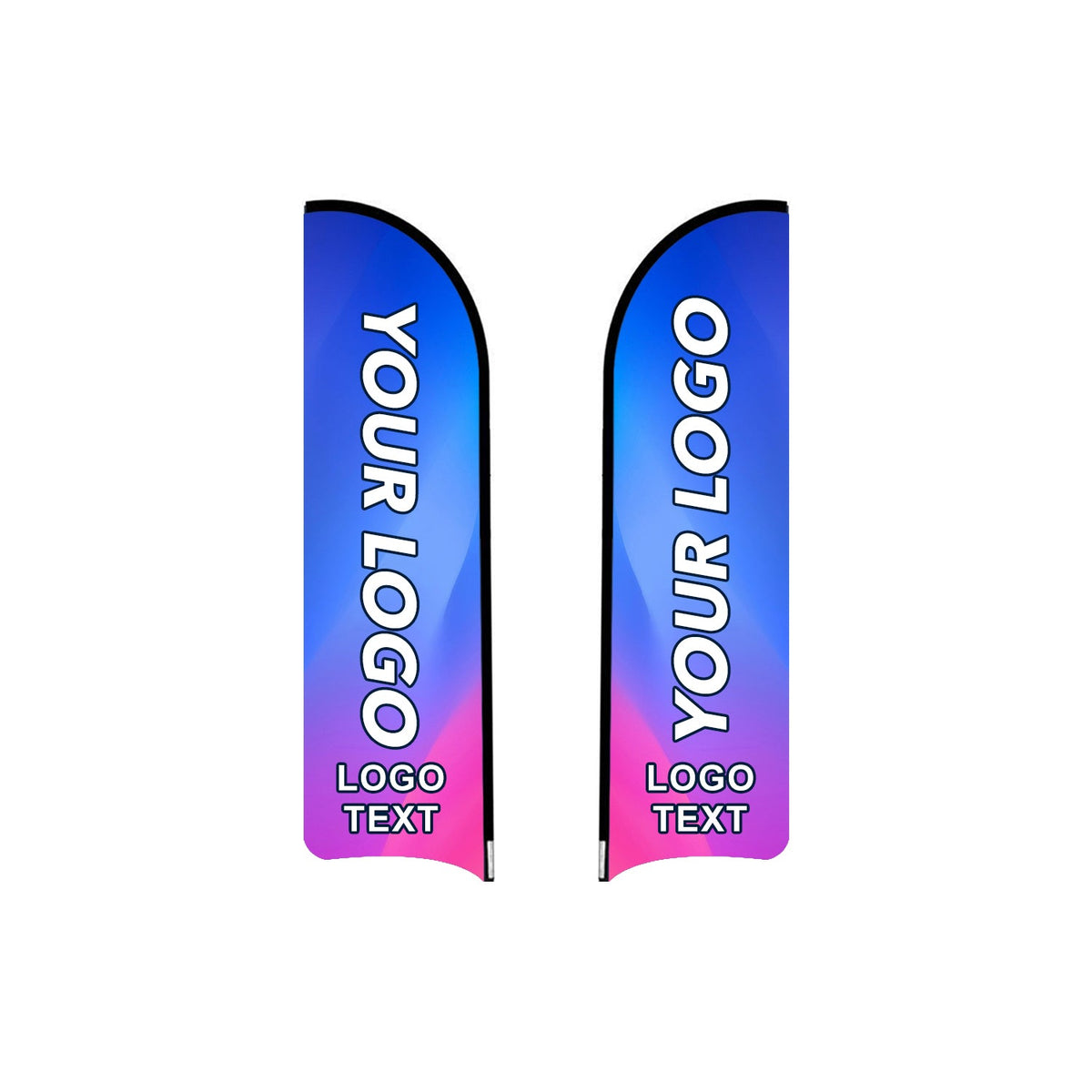 ABCCANOPY Custom Curved Blade Flag 8FT, 10FT, 12FT