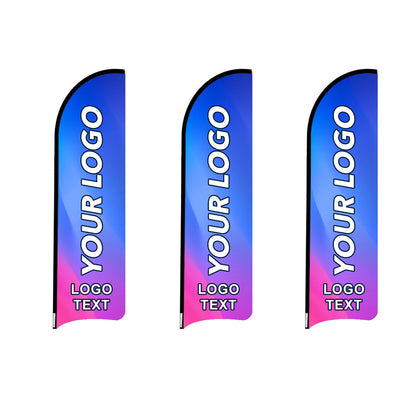 ABCCANOPY Custom Curved Blade Flag 8FT, 10FT, 12FT