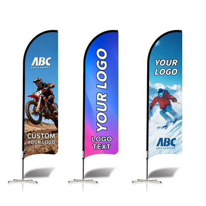 ABCCANOPY Custom Curved Blade Flag 8FT, 10FT, 12FT