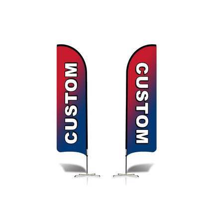 ABCCANOPY Custom Curved Blade Flag 8FT, 10FT, 12FT