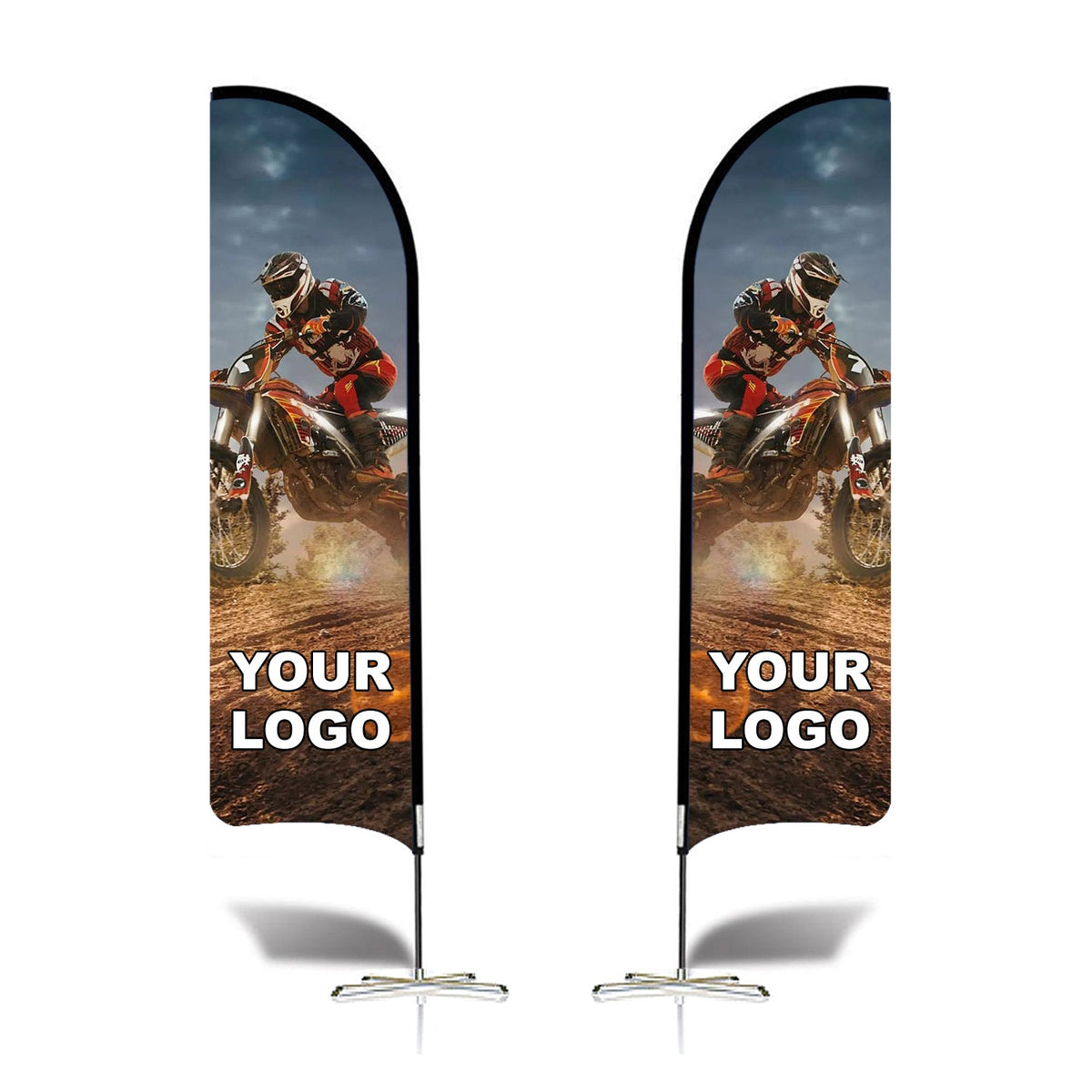 ABCCANOPY Custom Curved Blade Flag 8FT, 10FT, 12FT