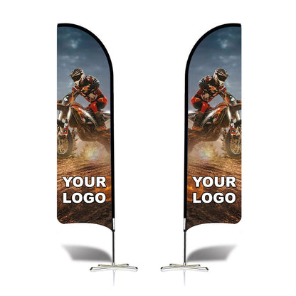 ABCCANOPY Custom Curved Blade Flag 8FT, 10FT, 12FT