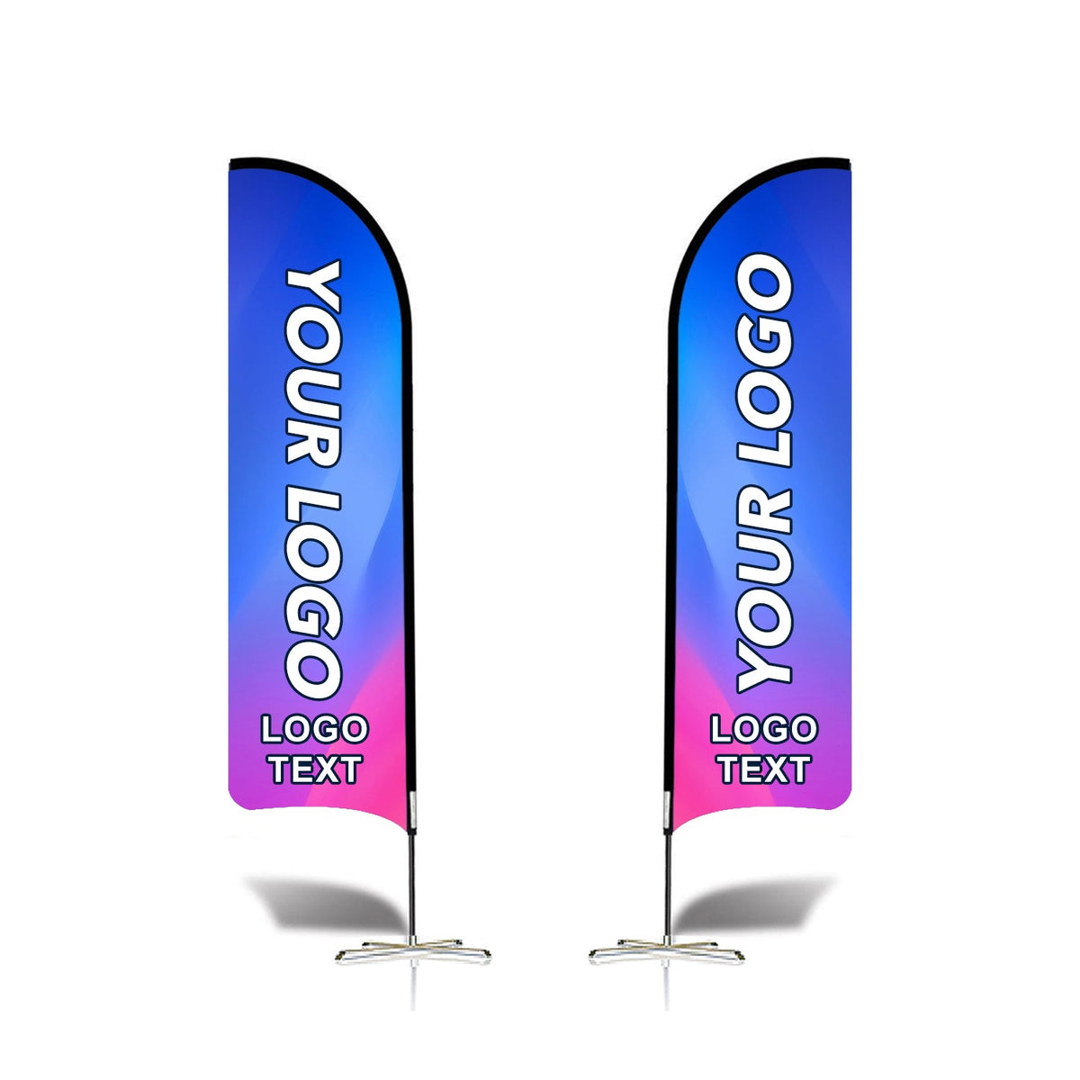 ABCCANOPY Custom Curved Blade Flag 8FT, 10FT, 12FT