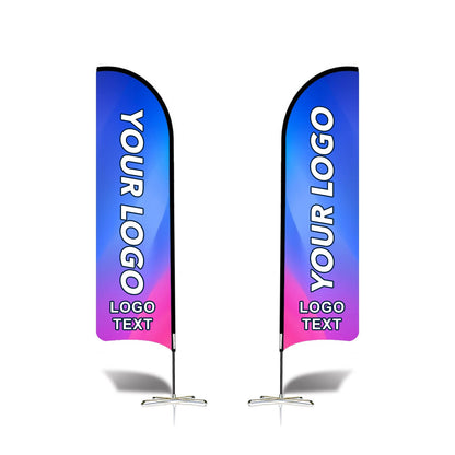 ABCCANOPY Custom Curved Blade Flag 8FT, 10FT, 12FT