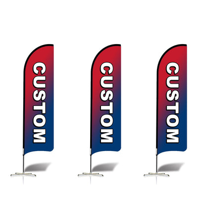 ABCCANOPY Custom Curved Blade Flag 8FT, 10FT, 12FT