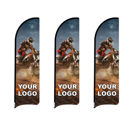 ABCCANOPY Custom Curved Blade Flag 8FT, 10FT, 12FT