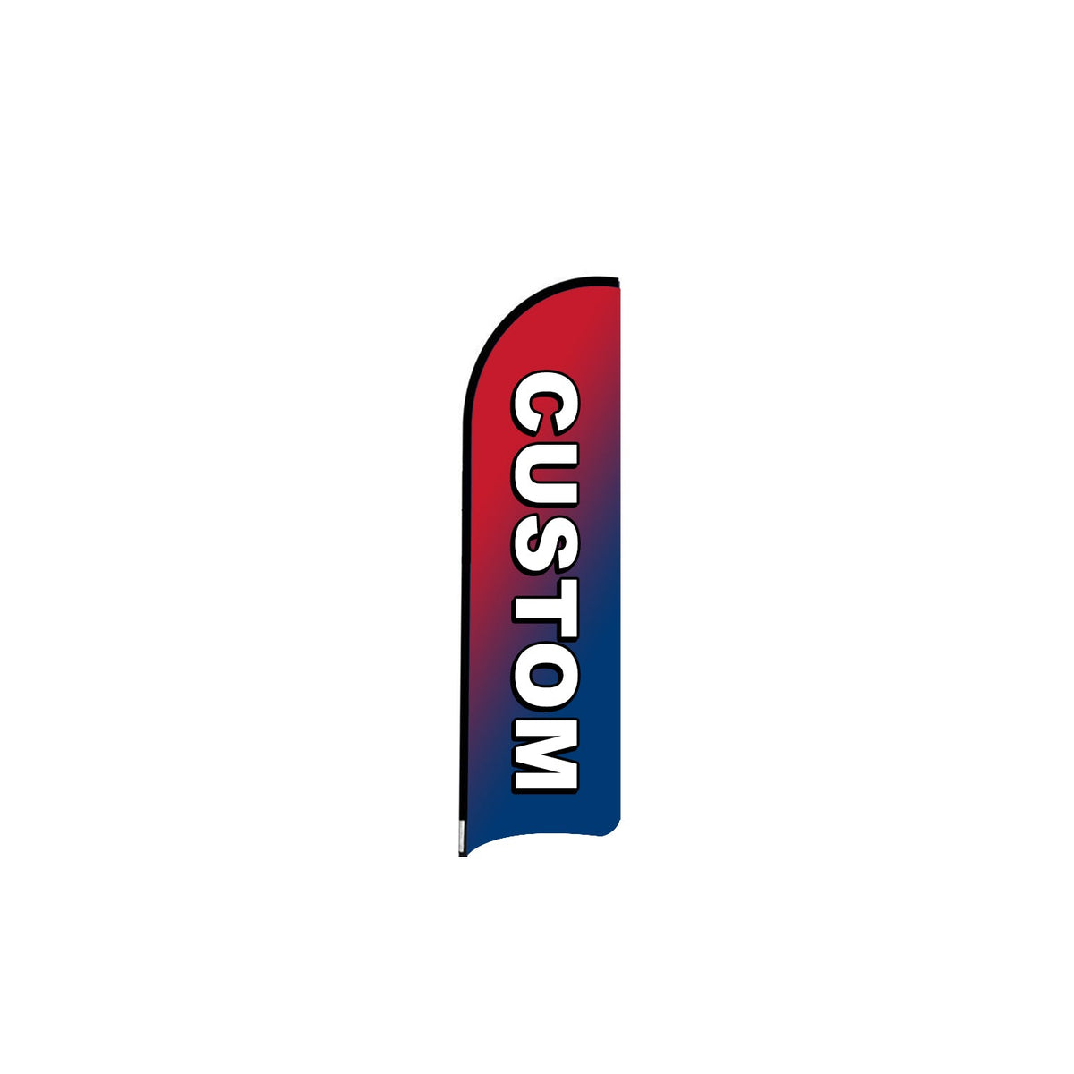 ABCCANOPY Custom Curved Blade Flag 8FT, 10FT, 12FT