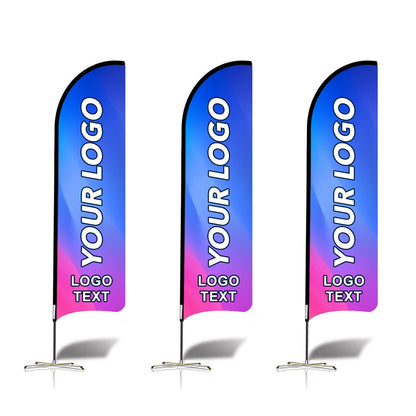 ABCCANOPY Custom Curved Blade Flag 8FT, 10FT, 12FT