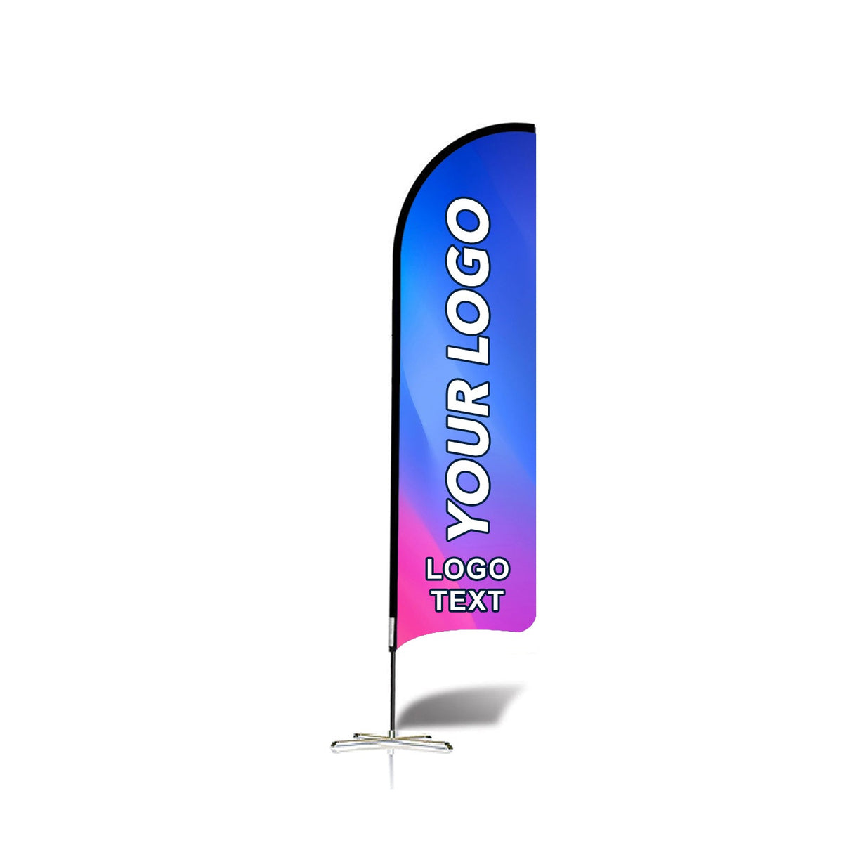 ABCCANOPY Custom Curved Blade Flag 8FT, 10FT, 12FT
