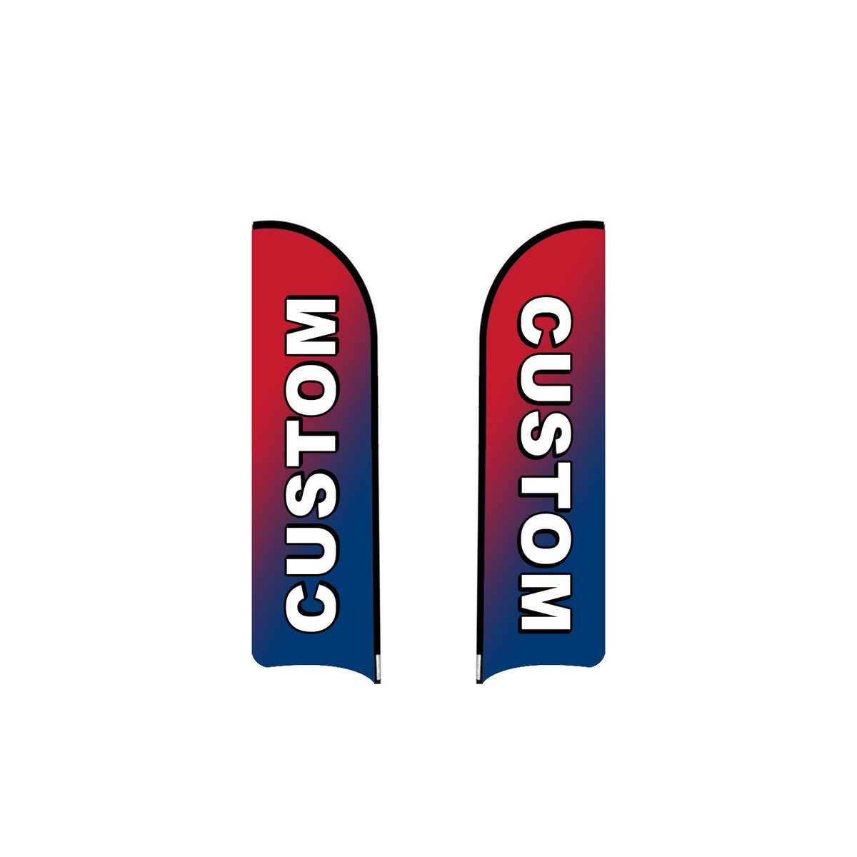 ABCCANOPY Custom Curved Blade Flag 8FT, 10FT, 12FT